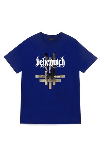 fame-stoned Μπλουζάκι με στάμπα Behemoth Unisex 100% Cotton Blue