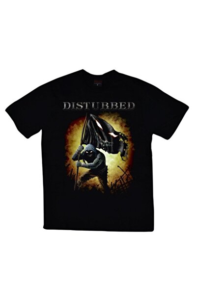 fame-stoned Disturbed Štampano Unisex 100% pamuk Crna T-shirt