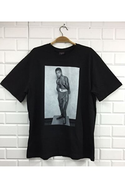 fame-stoned Muhammad Ali Štampano Unisex 100% pamuk Crna T-shirt