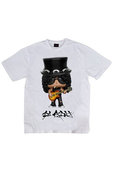 fame-stoned Tricou alb unisex 100% bumbac cu imprimeu Guns N Roses