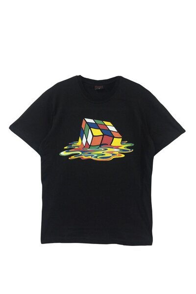 fame-stoned Unisex crna inteligentna kocka Štampano T-shirt