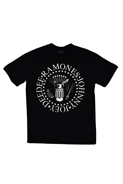 fame-stoned Унісекс чорна футболка з принтом Ramones