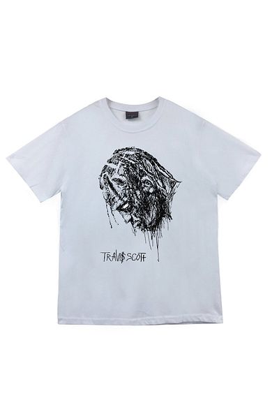 fame-stoned Μπλουζάκι Unisex White Astraworld Travis Scott με στάμπα