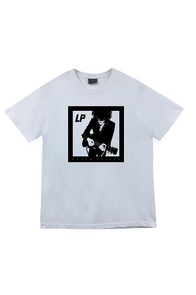 fame-stoned Μπλουζάκι Lp Laura Pergolizzi με στάμπα Unisex 100% βαμβακερό λευκό