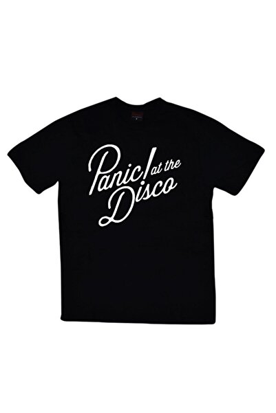 fame-stoned Μπλουζάκι Panic At The Disco Printed Unisex 100% Cotton Μαύρο T-s...