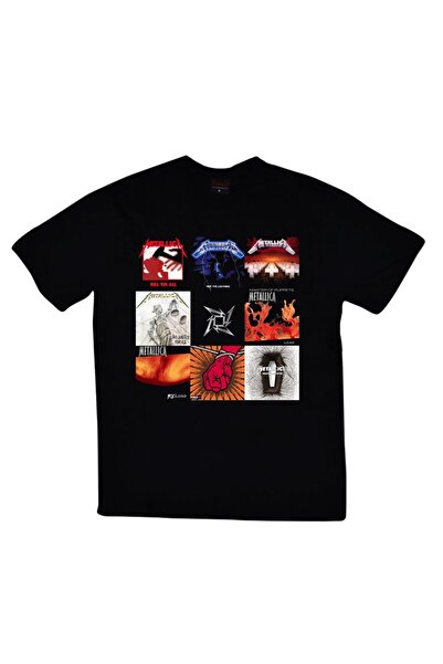 fame-stoned Μπλουζάκι με στάμπα Metallica Unisex 100% βαμβακερό μαύρο