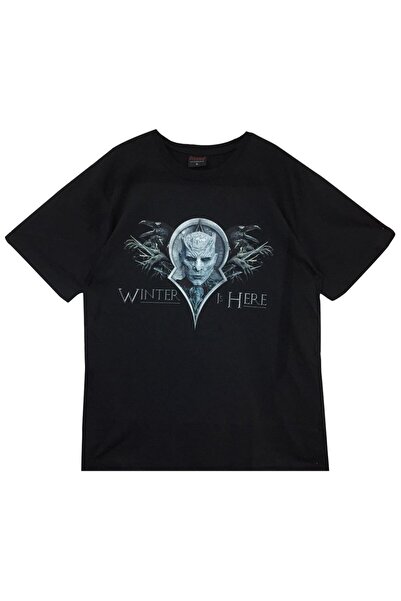 fame-stoned Tricou negru unisex 100% bumbac cu imprimeu Game Of Thrones