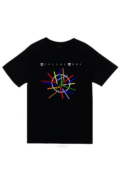 fame-stoned Tricou negru unisex cu imprimeu Depeche Mode, 100% bumbac