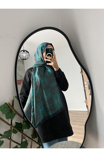 Merwiss Imported Voile Brown-Blue Shawl