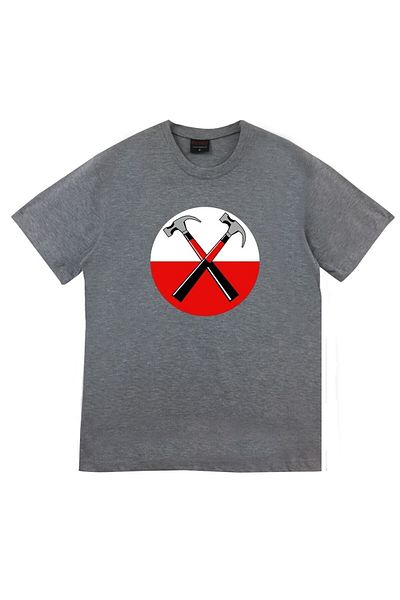 fame-stoned Μπλουζάκι με στάμπα Pink Floyd Unisex 100% Cotton Grey