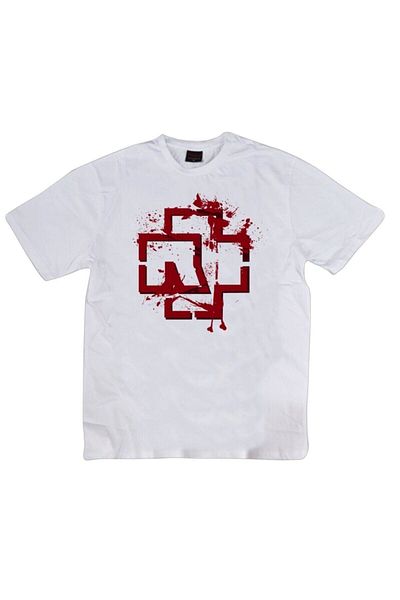 fame-stoned Μπλουζάκι Rammstein Printed Unisex 100% Cotton Λευκό