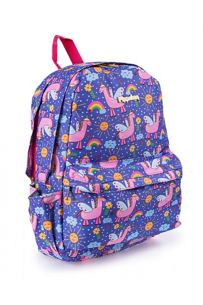 Pippa Lamacorn Purple Girl's School Bag (Three Compartments)