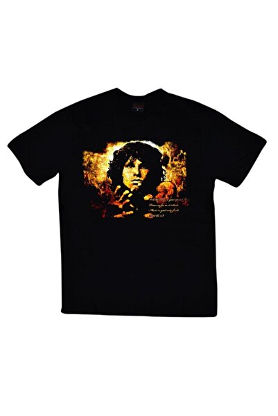 fame-stoned The Doors Štampano Unisex 100% pamuk Crna T-shirt