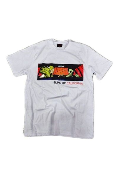fame-stoned Ανδρικό μπλουζάκι White Blink Printed
