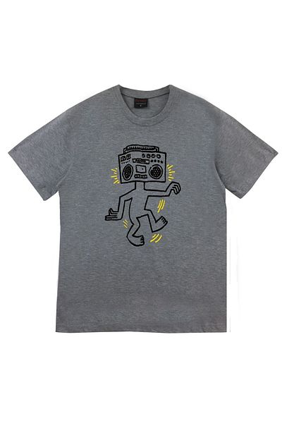 fame-stoned Μπλουζάκι Radiohead Printed Unisex 100% βαμβακερό γκρι