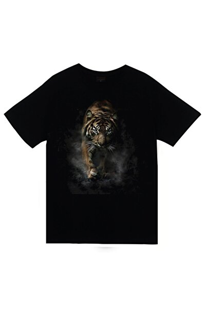 fame-stoned Kaplan Štampano Unisex 100% pamuk Crna T-shirt