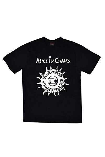 fame-stoned Унісекс футболка з принтом Alice In Chains, 100% бавовна, чорна