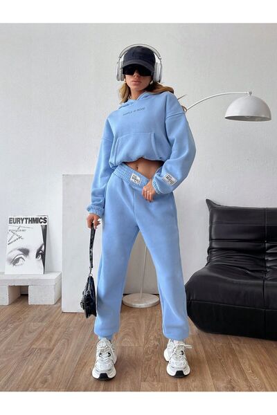 Mood Lab Σετ φούτερ Elastic Leg Crop