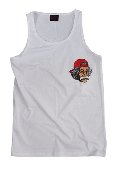 fame-stoned Tricou cu mânecă zero cu imprimeu Albert Einstein
