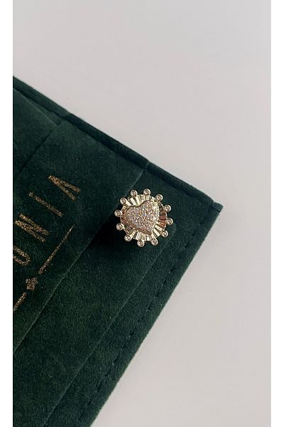 Miltonia Heart Ajda Charm Zircon Stone Charm