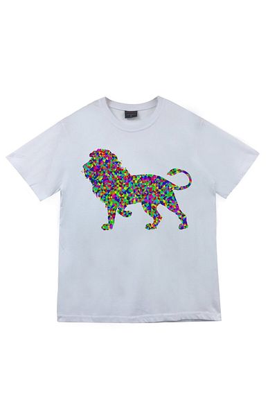 fame-stoned Μπλουζάκι Unisex με στάμπα White Lion