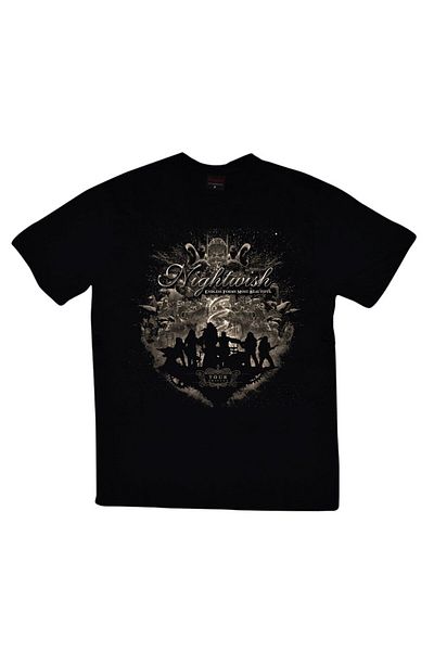 fame-stoned Tricou negru unisex 100% bumbac cu imprimeu Nightwish