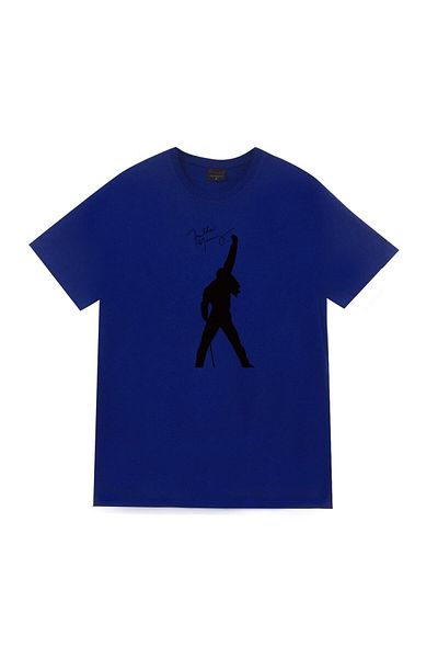 fame-stoned Μπλουζάκι Queen Printed Unisex 100% βαμβακερό Navy Blue