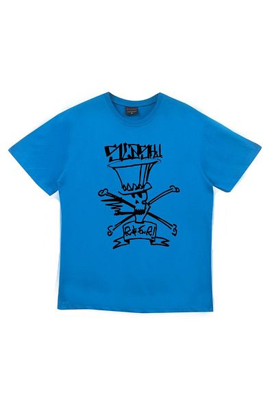 fame-stoned Μπλουζάκι Guns N Roses με στάμπα Unisex 100% Cotton Blue