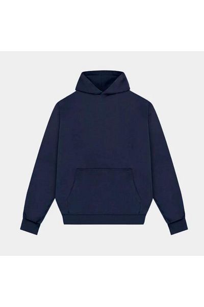 THE WHITE Men's Navy Blue Hooded Sweatshirt