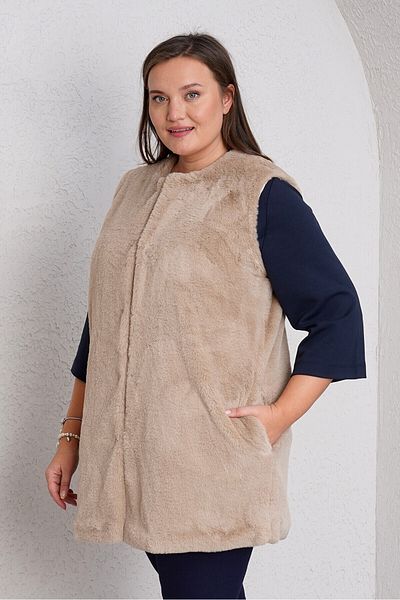 Büyük Moda Faux Fur Vest