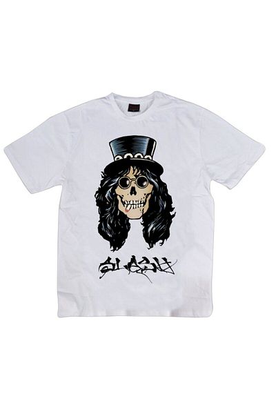 fame-stoned Μπλουζάκι Guns N Roses με στάμπα Unisex 100% βαμβακερό λευκό