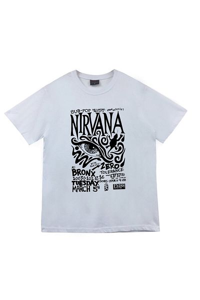 fame-stoned Μπλουζάκι Nirvana Printed Unisex 100% βαμβάκι