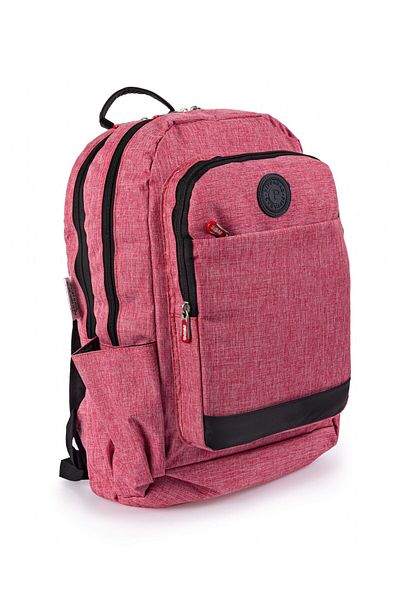 Pippa Fabeka Women's Red Pink Backpack with Tablet Compartment - Casual and Travel