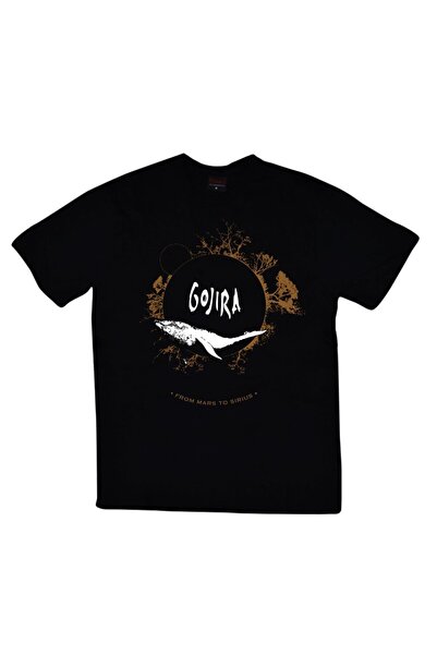 fame-stoned Tricou negru unisex cu imprimeu Gojira 100% bumbac
