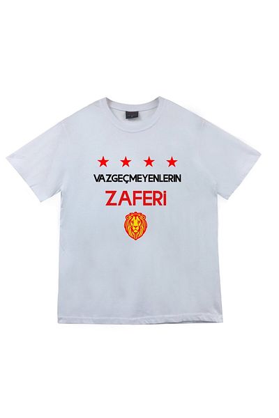 fame-stoned Unisex Λευκό T-shirt με γραμμένο Triumph of the Undeaded