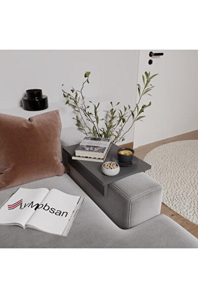 AYMOBSAN Boston Kol Üstü Sehpa, Koltuk Yanı Sehpa, Ayarlanabilir Tepsi, Dekor...