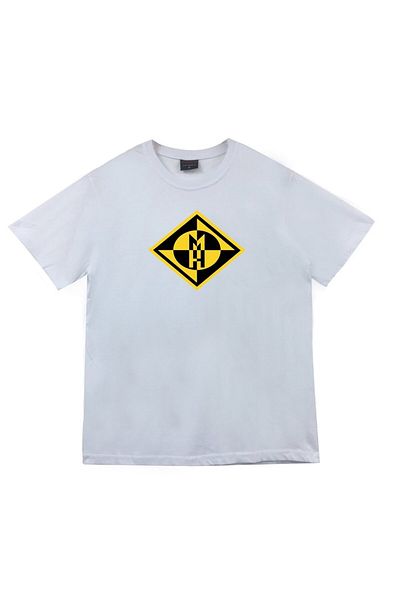 fame-stoned Μηχανή κεφαλής Unisex 100% βαμβακερό λευκό μπλουζάκι
