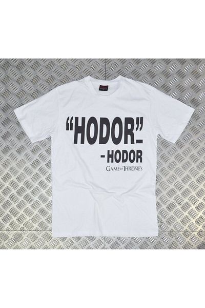 fame-stoned Λευκό μπλουζάκι με στάμπα Game Of Thrones Unisex 100% βαμβάκι