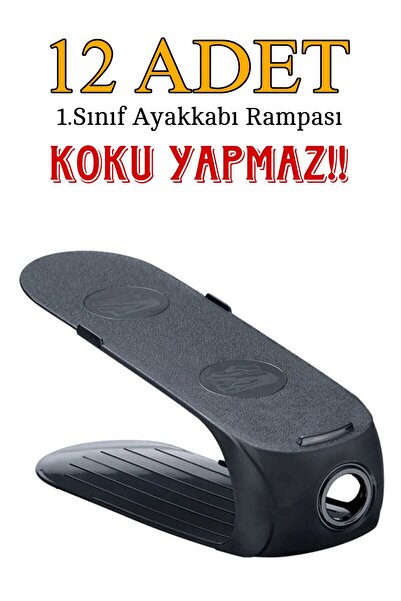 Funny Life Gondol Ayakkabı Rampası 12 Adet 1.sınıf Dolap Içi Ayakkabı Düzenleyici Kokusuz Organizer