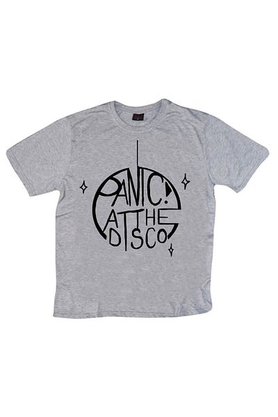 fame-stoned Μπλουζάκι Panic At The Disco Printed Unisex 100% Cotton Grey T-shirt