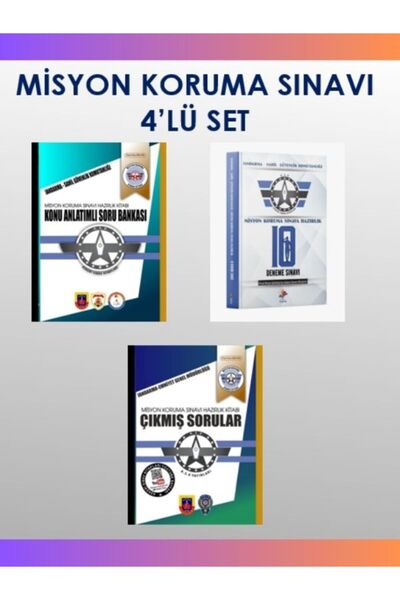 Askeri Sınav Kitapları Misyon Koruma Sınavı Hazırlık 3’lü Set