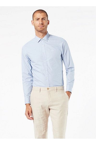 Dockers Men's Regular Fit Blue Shirt 28836-0001