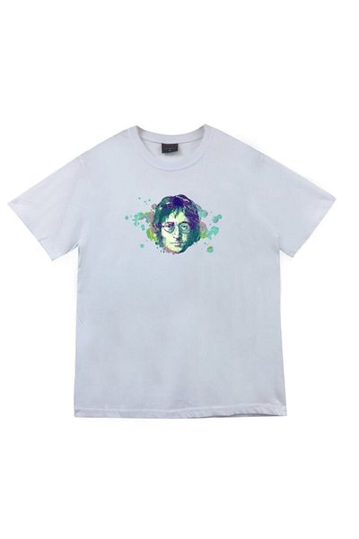 fame-stoned The Beatles Printed Unisex 100% βαμβακερό λευκό μπλουζάκι