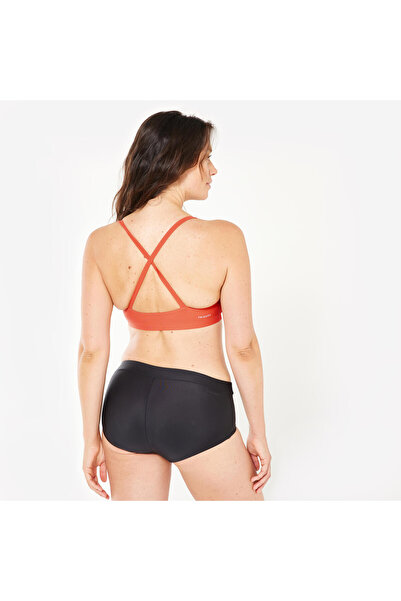 Decathlon Nabaiji Kadın Sporcu Kesim Yuvarlak Yaka Bikini Üstü - Turuncu - Lıla