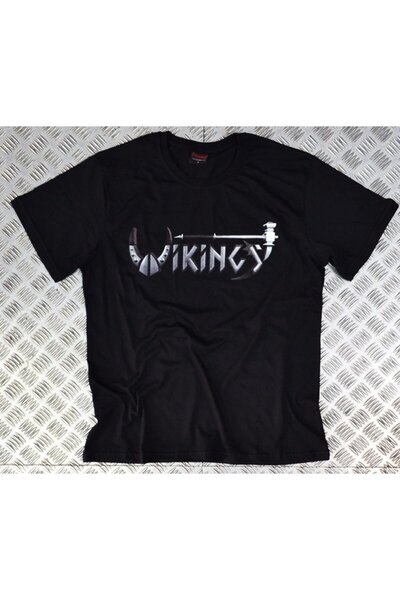 fame-stoned Vikings Štampano Unisex 100% pamuk Crna T-shirt