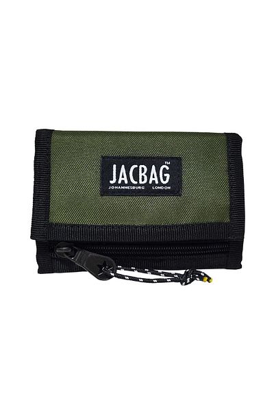 Jacbag Khaki Green Velcro Wallet/Card Holder - Boys and Adult