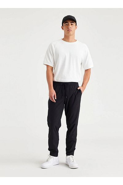 Dockers Slim Fit Pipe Leg Elastic Waist Black Men's Trousers A7975-0000