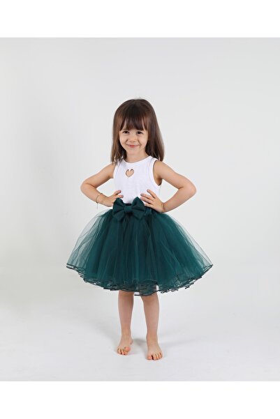 MadyaButik Girl's Front Buckle Tutu Skirt