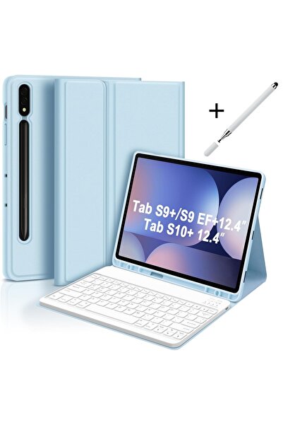 MMP SHOP Samsung Galaxy Tab S9 Fe Plus / S10 Plus / S9 Plus Compatible Sleep Mode Pen Compartment Keyboard Case