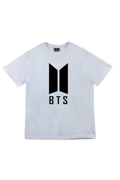 fame-stoned Bts, K-pop Music Band Printed Unisex 100% βαμβακερό λευκό μπλουζάκι